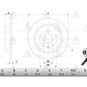FREN DİSKİ INSIGNIA A 08-18 / ARKA DÜZ 292-5 (SET) OPEL INSIGNIA OEM: 13582356 - 569127