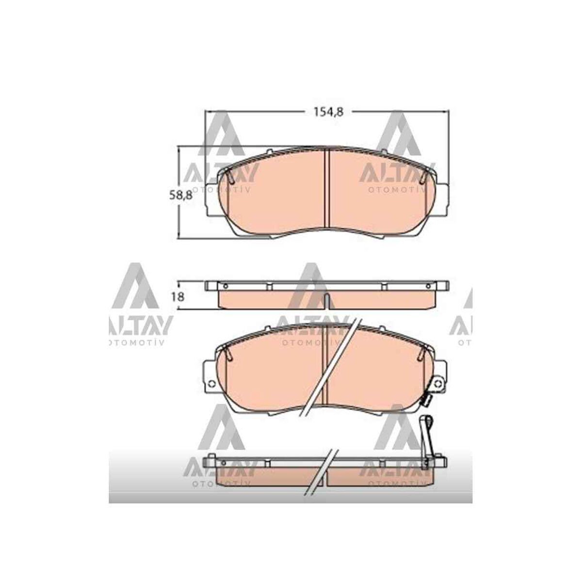 FREN BALATA CRV 07= / CRV 12= (YAY DELİKLİ) ÖN HONDA CRV OEM: 45022-SHJ-A00