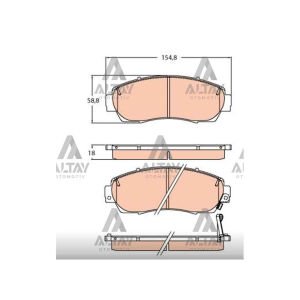 FREN BALATA CRV 07= / CRV 12= (YAY DELİKLİ) ÖN HONDA CRV OEM: 45022-SHJ-A00