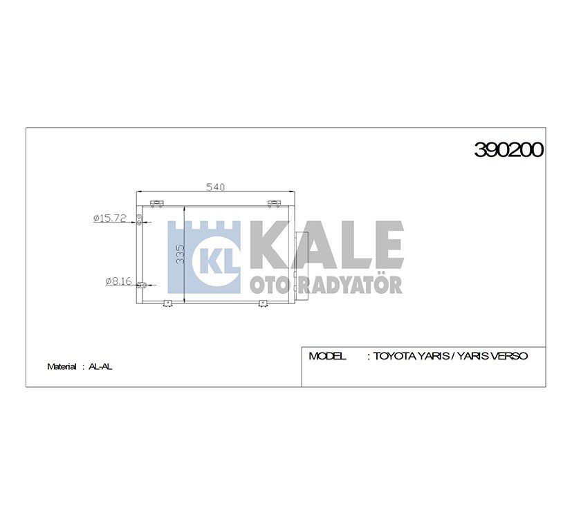 88450-0D021 RADYATÖR KLİMA YARIS 99-06 / 1.0 - 1.3