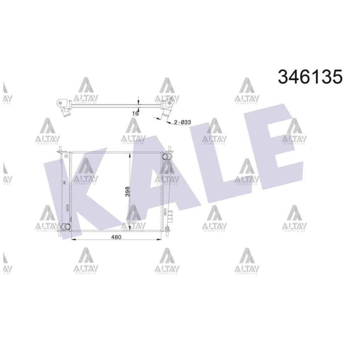 RADYATÖR SU SOUL 09= 1.6 M-T BRAZING KIA SOUL OEM: 25310-2K000