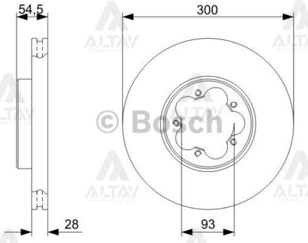 6C111125AA FREN DISKI TRANSIT V347 06-14 /  200PS ARKADAN ITISLI ÖN HAVALI 300-5