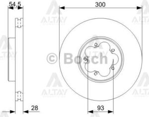 6C111125AA FREN DISKI TRANSIT V347 06-14 /  200PS ARKADAN ITISLI ÖN HAVALI 300-5