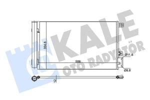 51785214 RADYATÖR KLİMA FIAT LINEA 1.4MPI 07= (MT) KURUTUCU İLE [BRAZING AL/AL] [570X351X12] KLİMA RADYATÖRÜ