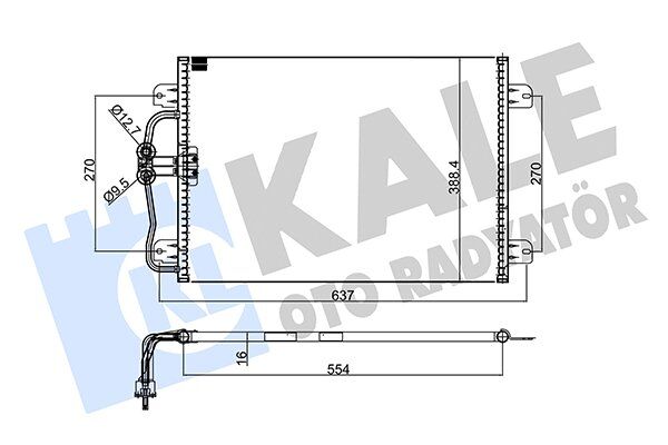 7700425843 RADYATÖR KLİMA MEGANE I  96-03 1.4 16V A-T / M-T BRAZING