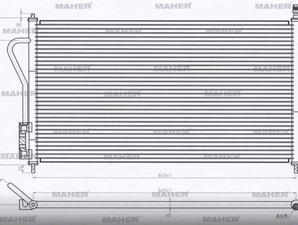 RADYATÖR KLİMA FOCUS I 98-04 1.4 16V-1.6 16V FORD FOCUS OEM: YS4H19710CA