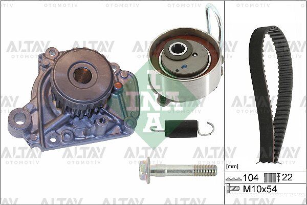 KTB780 TRİGER SETİ+DEVİRDAM HONDA CIVIC 01-06 VTEC2 / 104 DİŞ D16V1