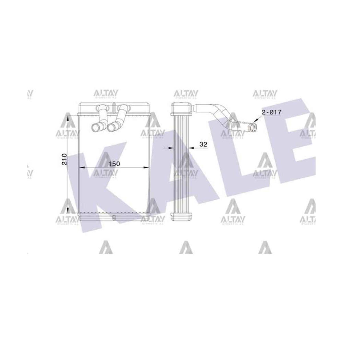 RADYATÖR KALORİFER STAREX 02-08 100HP / D4BH ÖN BRAZING   OEM: 97023-4A010